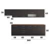 Bucatarie Alfa 320, wenge, blat termic nuc, corp hota