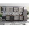 Bucatarie Alfa 320, wenge, blat termic nuc, corp hota