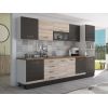 Bucatarie Alfa 320, sonoma/wenge, blat termic nuc, corp pentru cuptor incorporabil