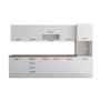 Bucatarie Alfa 320, alb, blat termic nuc, corp pentru cuptor incorporabil