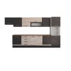 Bucatarie Alfa 380, sonoma/wenge, blat termic nuc, corp hota, soldat