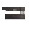 Bucatarie Alfa 380, wenge, blat termic nuc, corp hota, soldat