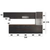 Bucatarie Alfa 380, wenge, blat termic nuc, corp hota, soldat