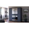 Dressing Radu cu oglinda, 180x200x61 cm, gri antracit