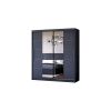 Dressing Radu cu oglinda, 180x200x61 cm, gri antracit