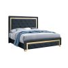Set pat 1927, 160x200 cm, negru, 2 noptiere, 2 comode, oglinda