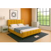 Pat 2223, 160x200, tapitat, Galben, cu 2 noptiere