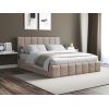 Pat Cozy cu saltea, 140x200 cm, cappucino, suport saltea din PAL
