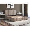 Pat Cozy cu saltea, 140x200 cm, cappucino, suport saltea din PAL