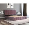 Pat Cozy cu saltea, 140x200 cm, mov, suport saltea din PAL