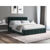 Pat Cozy cu saltea, 160x200 cm, verde, suport saltea din PAL