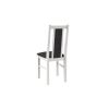 SET 5 scaune + 1 gratis, Scaun din lemn masiv de fag tapitat cu stofa S-38 Boss14 B24B, alb