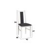 SET 5 scaune + 1 gratis, Scaun din lemn masiv de fag tapitat cu stofa S-38 Boss14 B24B, alb