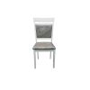 Set 6 scaune + 1 cadou, Scaun living S-221, tapitat, alb, tapiterie gri