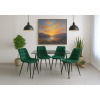 Set Masa MB-91 sticla fumurie cu 4 scaune HT2 VERDE