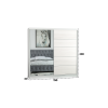 Dressing Ina, cu oglinda, 150x200x60 cm, Alb/Pin