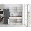 Bucatarie Sofia 140 cm, Alb, Blat termic nuc