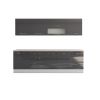 Bucatarie Alfa 260, Cu vitrina, Gri lucios, Blat termic travertin