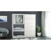 Dressing Ina, cu oglinda, 150x200x60 cm, Alb/Pin