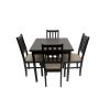 Set masa 80 cm, MB-13 max9 cu 4 scaune S-38 boss4 w2, wenge, lemn masiv de fag, stofa
