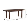 Set masa extensibila 160/200x90 cm MB-13 Venus5 cu 8 scaune tapitate Roma4 O 25b, nuc, lemn masiv de fag, MDF, stofa