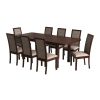 Set masa extensibila 160/200x90 cm MB-13 Venus5 cu 8 scaune tapitate Roma4 O 25b, nuc, lemn masiv de fag, MDF, stofa