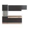 Bucatarie Sofia 260 cm, Wenge / Sonoma, Blat termic nuc, Corp cuptor incorporabil
