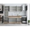 Bucatarie Sofia 260 cm, Wenge / Sonoma, Blat termic nuc, Corp cuptor incorporabil