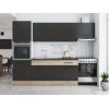Bucatarie sofia 260 cm, wenge / sonoma, blat termic wenge, corp cuptor incorporabil