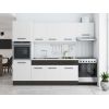 Bucatarie Sofia 260 cm, Alb / Wenge, Blat termic alb, Corp cuptor incorporabil