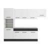 Bucatarie Sofia 260 cm, Alb / Wenge, Blat termic alb, Corp cuptor incorporabil