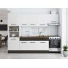 Bucatarie Sofia 260 cm, Alb / Wenge, Blat termic nuc, Corp cuptor incorporabil