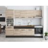 Bucatarie Sofia 260 cm, Sonoma / Wenge, Blat termic nuc, Corp cuptor incorporabil