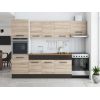 Bucatarie Sofia 260 cm, Sonoma / Wenge, Blat termic nuc, Corp cuptor incorporabil