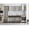 Bucatarie Sofia 260 cm, Sonoma / Wenge, Blat termic nuc, Corp cuptor incorporabil