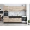 Bucatarie sofia 260 cm, sonoma / wenge, blat termic wenge, corp cuptor incorporabil