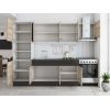 Bucatarie sofia 260 cm, sonoma / wenge, blat termic wenge, corp cuptor incorporabil