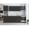 Bucatarie Sofia 260 cm, Wenge, Blat termic alb, Corp cuptor incorporabil