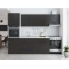 Bucatarie Sofia 260 cm, Wenge, Blat termic alb, Corp cuptor incorporabil