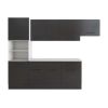 Bucatarie Sofia 260 cm, Wenge, Blat termic alb, Corp cuptor incorporabil