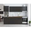 Bucatarie Sofia 260 cm, Wenge, Blat termic nuc, Corp cuptor incorporabil