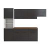 Bucatarie Sofia 260 cm, Wenge, Blat termic nuc, Corp cuptor incorporabil