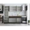 Bucatarie Sofia 260 cm, Wenge, Blat termic nuc, Corp cuptor incorporabil