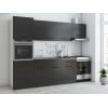 Bucatarie sofia 260 cm, wenge, blat termic wenge, corp cuptor incorporabil