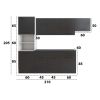 Bucatarie sofia 260 cm, wenge, blat termic wenge, corp cuptor incorporabil