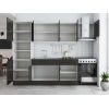 Bucatarie sofia 260 cm, wenge, blat termic wenge, corp cuptor incorporabil