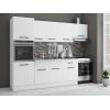 Bucatarie Sofia 260 cm, Alb, Blat termic alb, Corp cuptor incorporabil