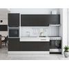 Bucatarie Sofia 260 cm, Wenge / Alb, Blat termic alb, Corp cuptor incorporabil