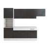 Bucatarie Sofia 260 cm, Wenge / Alb, Blat termic alb, Corp cuptor incorporabil