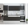 Bucatarie sofia 260 cm, wenge / alb, blat termic wenge, corp cuptor incorporabil